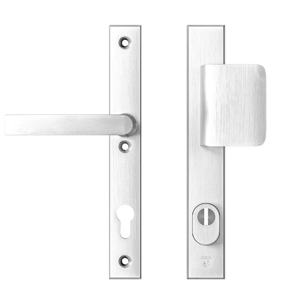 AXA Edge Plus Smal veiligheidsbeslag PC92 met kerntrekbeveiliging D-greep/kruk SKG3 Aluminium F1