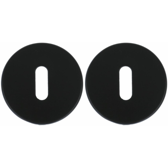 2 Sleutelplaatjes Rond ø53x9 mm Zwart