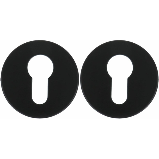 2 PC-plaatjes Rond ø53x9 mm Zwart
