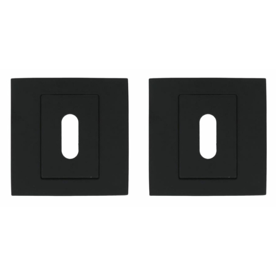 2 Sleutelplaatjes Vierkant 55x55x10 Zwart