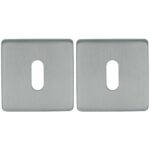 2 Sleutelplaatjes Vierkant 53x53x8 RVS