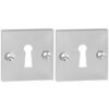 2 Sleutelplaatjes Impresso Vierkant Aluminium F1