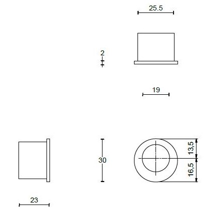 Schuifdeurkom BASIC LB29 brons