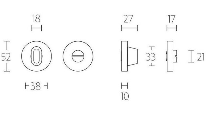 Toiletgarnituur Blind BASIC LBWC50 PVD Gunmetal