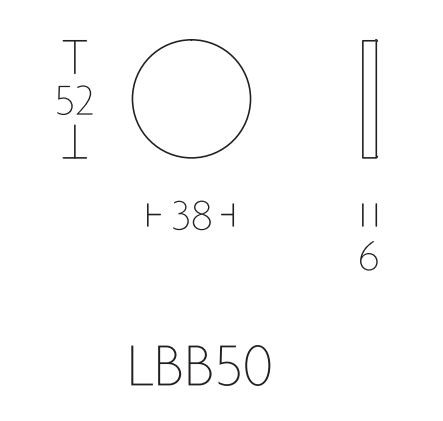 Blind Plaatje BASIC LBB50 PVD mat brons