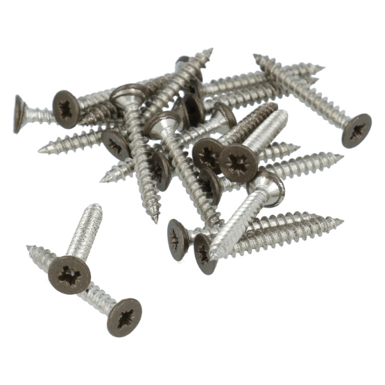 20 stuks Houtschroeven pozidrive 3.7X30 mm brons