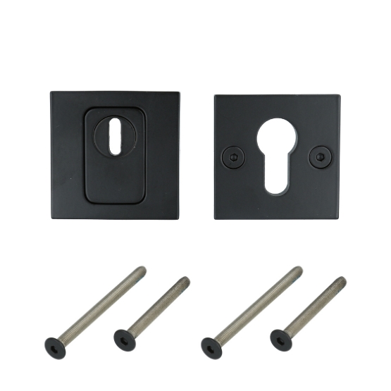 SKG3 Veiligheid-rozet BASICS BSQVEIL met kerntrekbeveiliging vierkant mat zwart