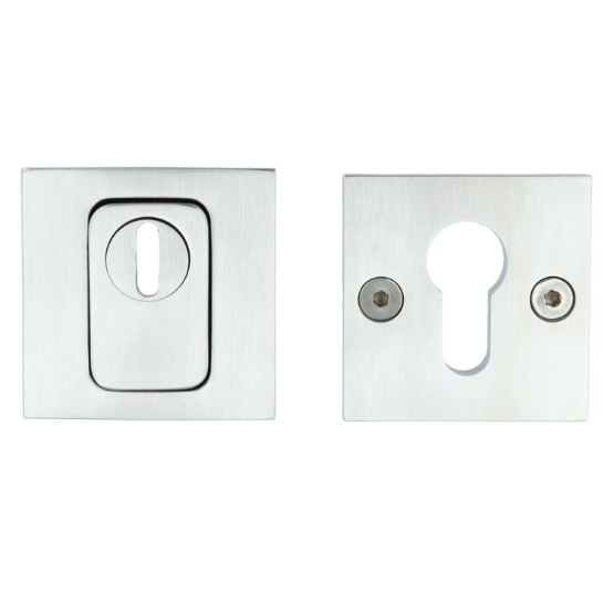 SKG3 Veiligheid-rozet BASICS BSQVEIL met kerntrekbeveiliging vierkant mat RVS