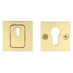 SKG3 Veiligheid-rozet BASICS BSQVEIL met kerntrekbeveiliging vierkant PVD mat goud