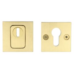 SKG3 Veiligheid-rozet BASICS BSQVEIL met kerntrekbeveiliging vierkant PVD mat goud