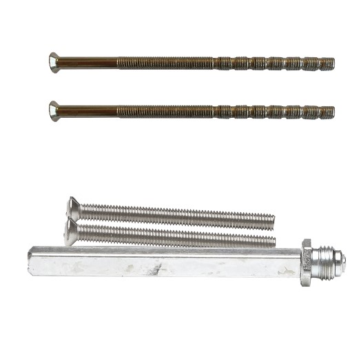 AXA verleng set voor achterdeur set knop-kruk tot deurdikte 65 mm rvs