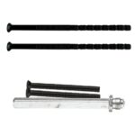 AXA verleng set voor achterdeur set knop-kruk tot deurdikte 65 mm zwart