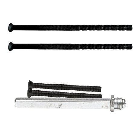 AXA verleng set voor achterdeur set knop-kruk tot deurdikte 65 mm zwart