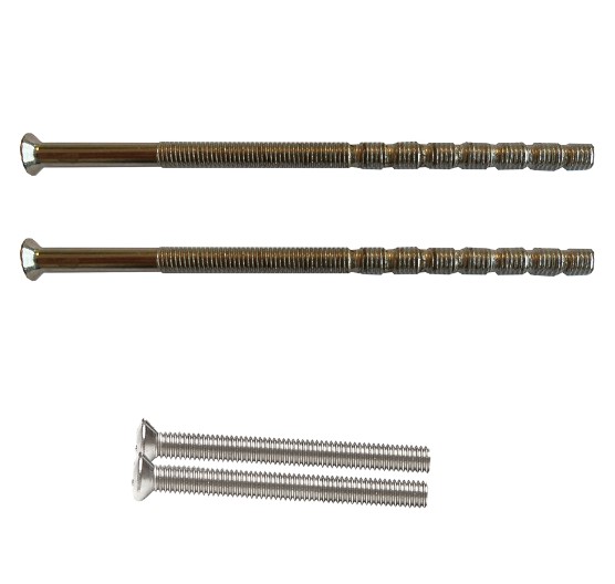 AXA verleng set voor achterdeur set kruk-kruk tot deurdikte 65 mm rvs