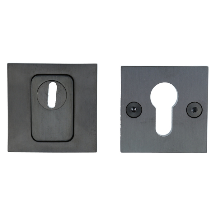 SKG3 Veiligheid-rozet BASICS BSQVEIL met kerntrekbeveiliging vierkant PVD Gunmetal