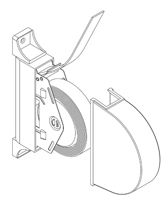 Bandopwinder voor rolluiken inclusief band 14mm wit