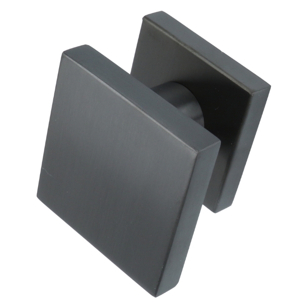 Voordeurknop BASIC BSQ60V vast op rozet PVD Gunmetal