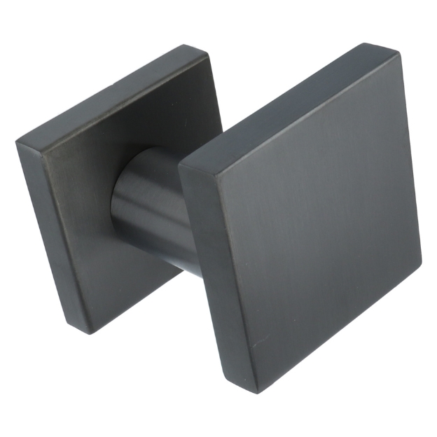 Voordeurknop BASIC BSQ60V vast op rozet PVD Gunmetal