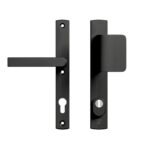 Axa Curve Plus Smal Veiligheidsbeslag PC92 met kerntrekbeveiliging knop/kruk SKG3 Zwart