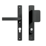 Axa Curve Plus Smal Veiligheidsbeslag PC72 met kerntrekbeveiliging knop/kruk SKG3 Zwart