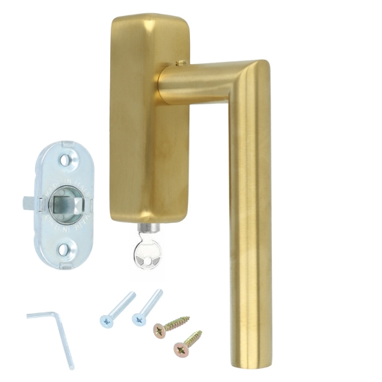 Draaikiepgarnituur BASIC LBII-19DKLOCK-O PVD mat goud