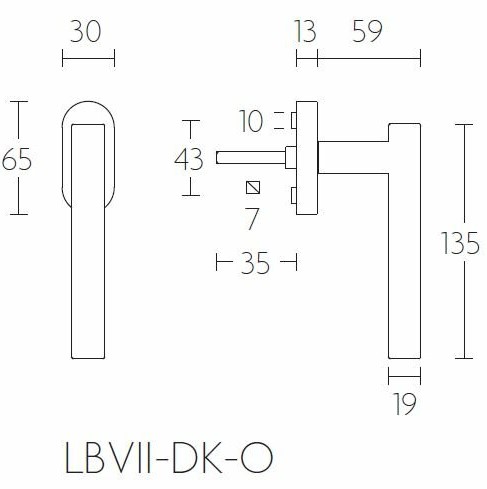 Draaikiepgarnituur BASIC LBVIIDK-O Donker Brons