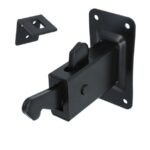 Deurvastzetter heavy duty inclusief opvangoog wandmodel zwart