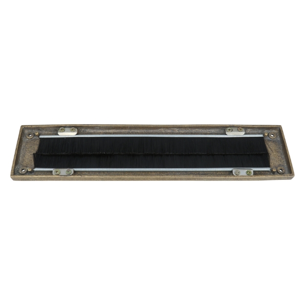 Tochtborstel brons antiek