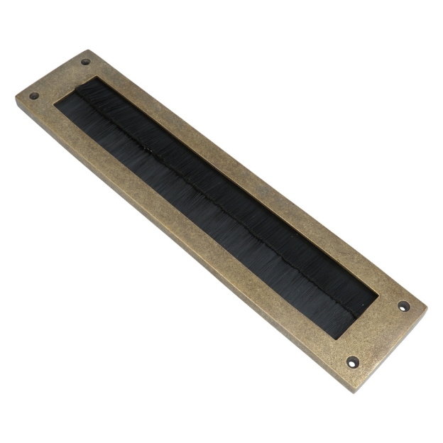 Tochtborstel brons antiek