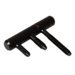 Inboorpaumelle voor houten deuren en metalen kozijnen 12 mm staal zwart