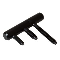 Inboorpaumelle voor houten deuren en metalen kozijnen 12 mm staal zwart