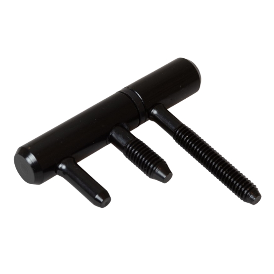 Inboorpaumelle voor houten deuren en metalen kozijnen 12 mm staal zwart