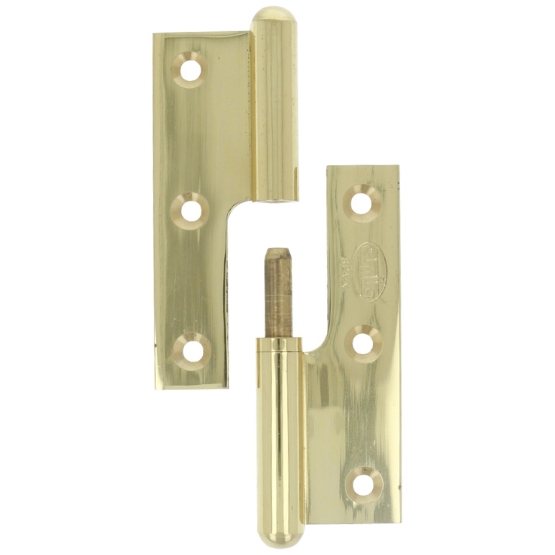 Paumellescharnier 75 x 52 x 3 mm rechts messing gepolijst