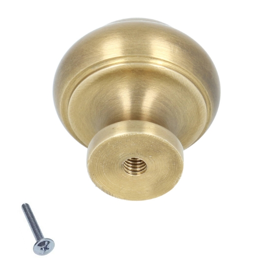 Knop messing antiek 24 mm