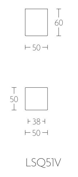 Voordeurknop SQUARE LSQ51V Vast mat rvs - Afbeelding 2