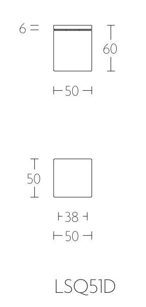 Voordeurknop SQUARE LSQ51D Draaibaar mat rvs - Afbeelding 2