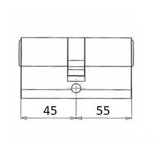 Veiligheidscilinder S2 SKG2 45/55