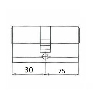 Veiligheidscilinder 30/75 Iseo F9 Met Certificaat SKG3