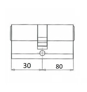 Veiligheidscilinder 30/80 Iseo F9 Met Certificaat SKG3