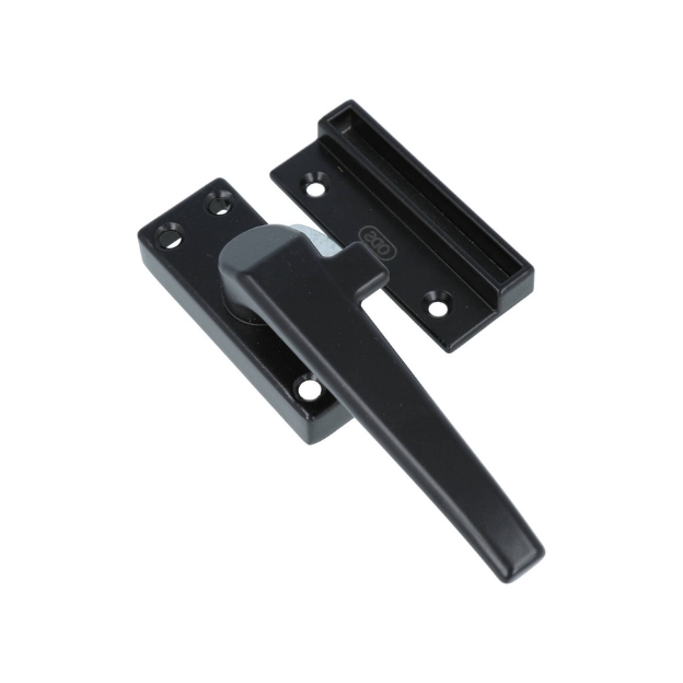 ODShop raamsluiting met sluitplaat links aluminium zwart gelakt