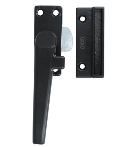 ODShop raamsluiting met sluitplaat links aluminium zwart gelakt