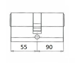 Veiligheidscilinder 55/90 Iseo F9 Met Certificaat SKG3