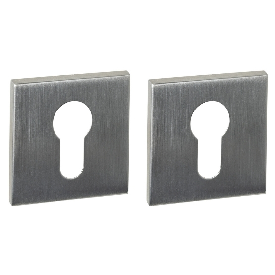 Intersteel cilinderrozetten verdekt 53x53x6mm rvs