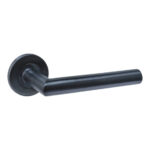 Intersteel deurkruk Q 01 op rozet verdekt ø52x6mm pvd zwart