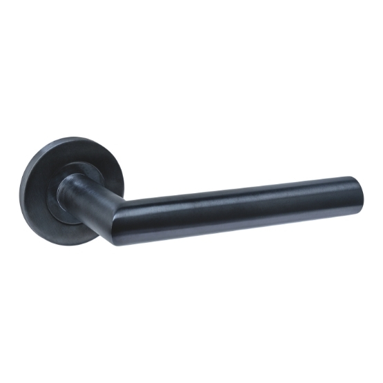 Intersteel deurkruk Q 01 op rozet verdekt ø52x6mm pvd zwart