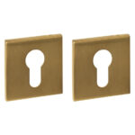 Intersteel cilinderrozetten verdekt 53x53x6mm pvd messing mat