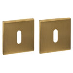 Intersteel sleutelrozetten verdekt 53x53x6mm pvd messing mat