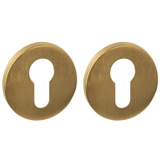 Intersteel cilinderrozetten verdekt ø52x6mm pvd messing mat