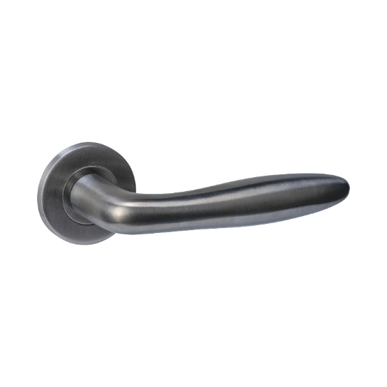 Intersteel deurkruk Q 03 op rozet verdekt ø52x6mm pvd antraciet