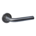 Intersteel deurkruk Q 02 op rozet verdekt ø52x6mm pvd antraciet